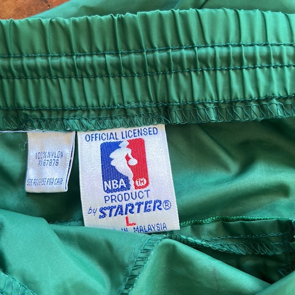 Starter Pants | 80s Starter NBA Vintage Nylon Pants large  Boston Celtics - Picture 4 of 5